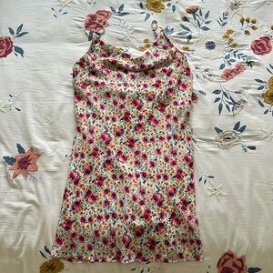 Scoop neck mini dress